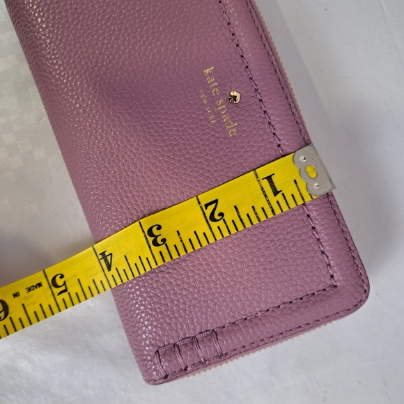 Kate Spade Pebbled Leather Wallet in Purple - Picture 13 of 13